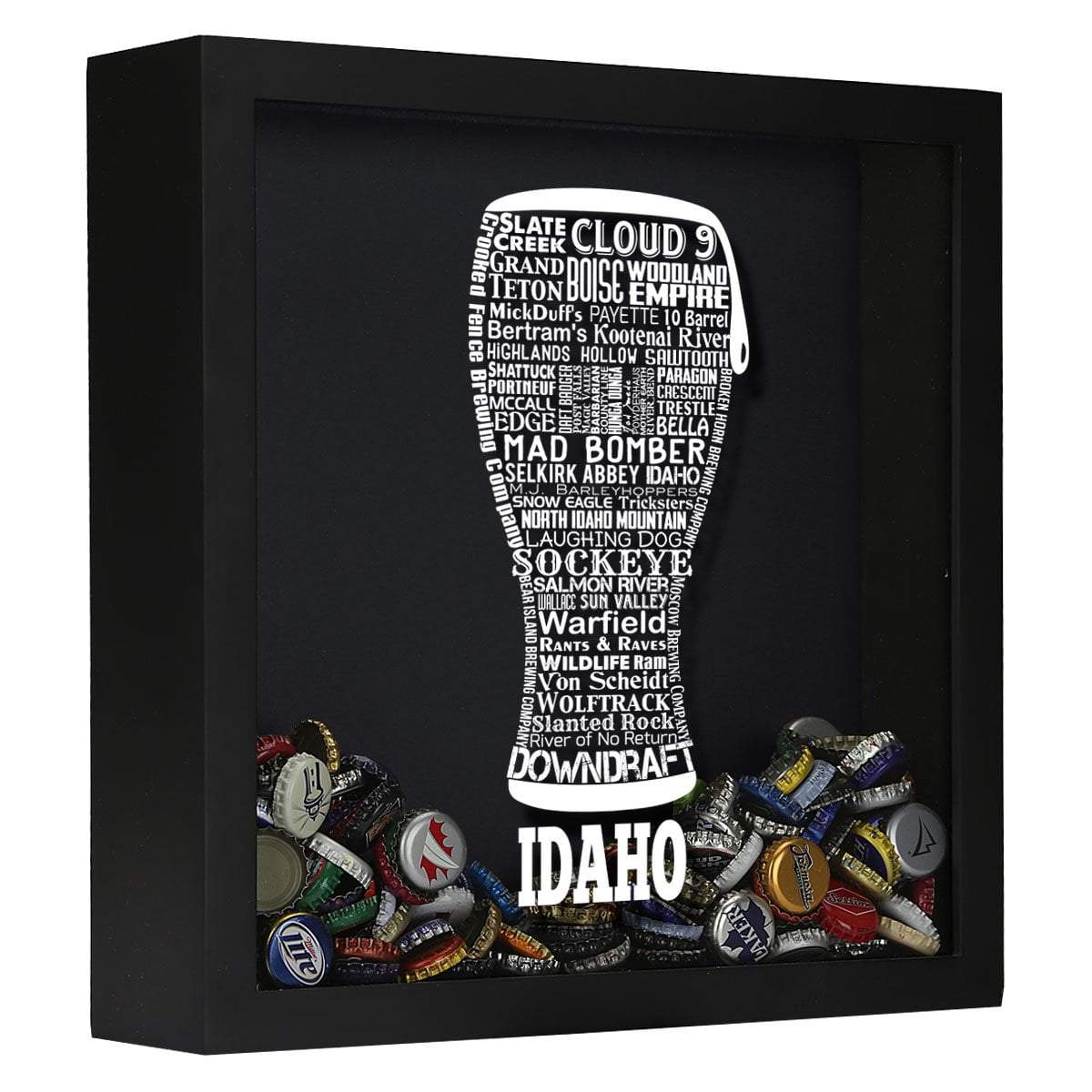 Idaho Beer Typography Shadow Box