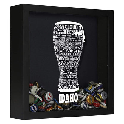 Idaho Beer Typography Shadow Box