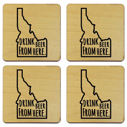 Idaho Drink Beer From Here Coasters