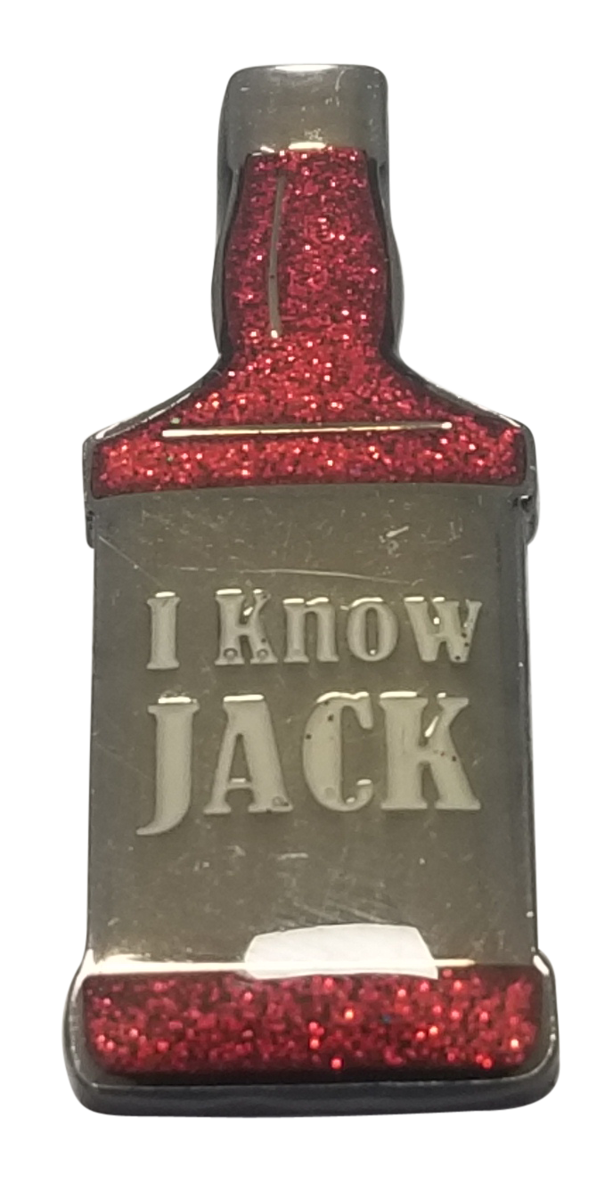 "I Know Jack" Ball Marker & Hat Clip with Crystals by ReadyGolf