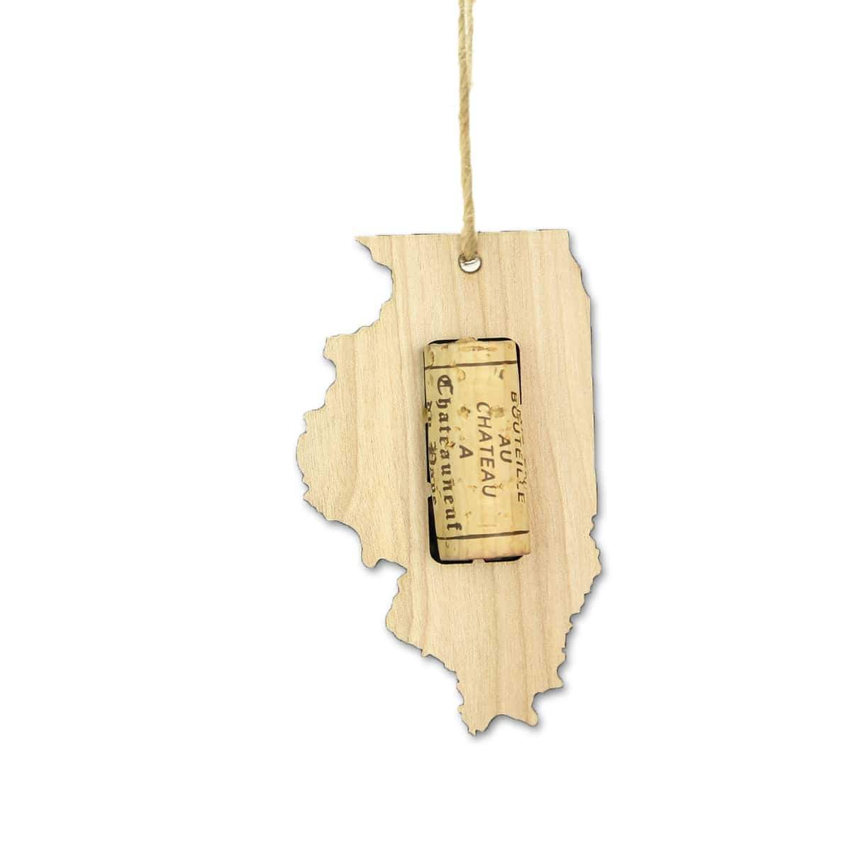 Illinois Wine Cork Holder Ornaments
