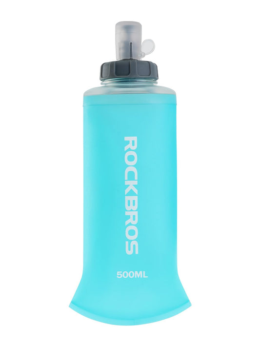 ROCKBROS 500ml Collapsible Soft Flask Flexible Water Bottle for Running, Hiking, Cycling Skiing