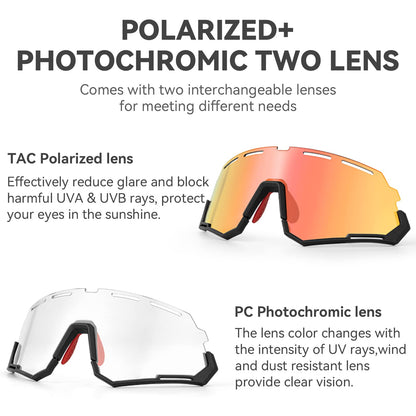Polarized Photochromic Cycling Goggles (2-Lens Kit)