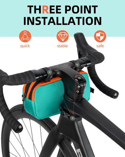 ROCKBROS Urban Rider Series Bike Handlebar Bag Large Capacity Shoulder Strap