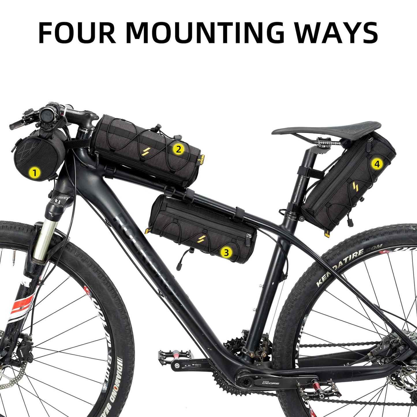 ROCKBROS Small Handlebar Bag Handy Front Bike Storage Pouch with Shoulder Strap Ideal
