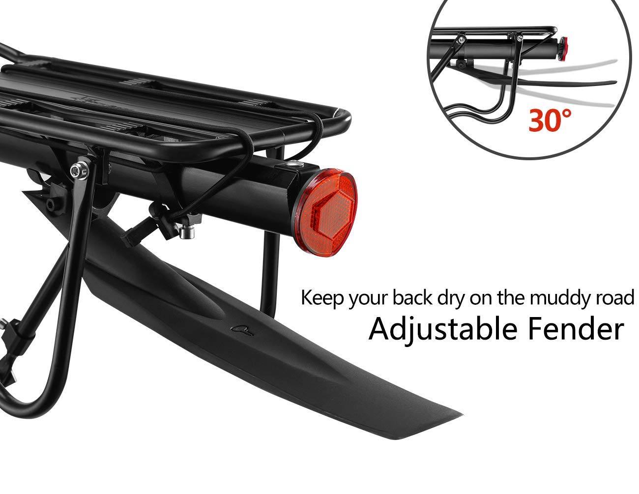 ROCKBROS Bike Cargo Rack Quick Release 110-165 lbs Capacity Universal Fit