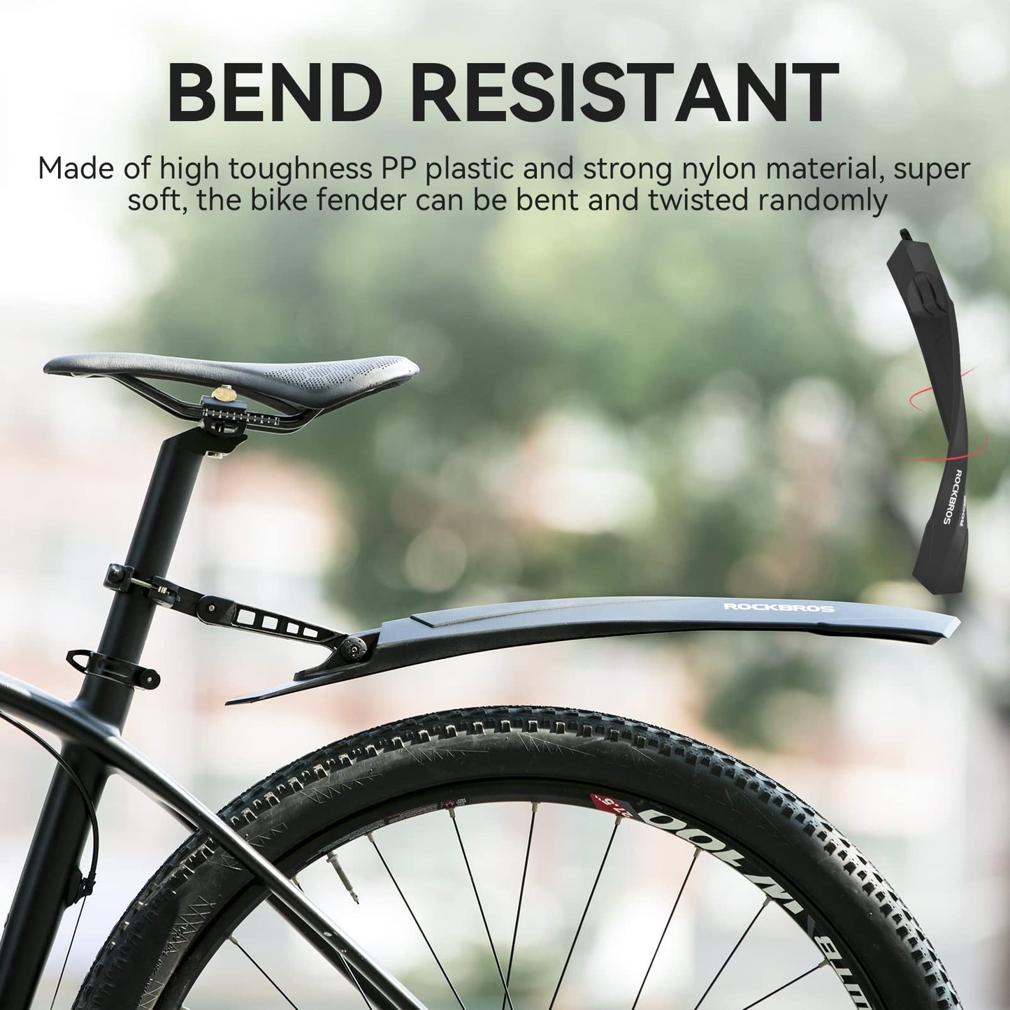 ROCKBROS Adjustable MTB Mud Guards Front & Rear Splash Guard