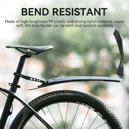 ROCKBROS Adjustable MTB Mud Guards Front & Rear Splash Guard