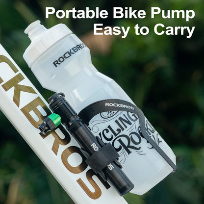 ROCKBROS Mini Hand Bike Tire Pump Dual Mode CO2 or Manual 110PSI