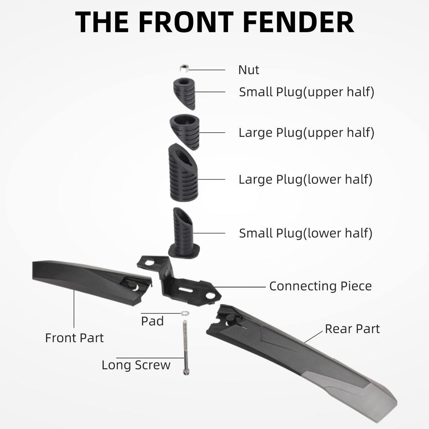 Adjustable Bike Mudguard Front/Rear Fender MTB