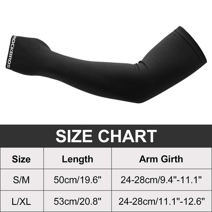 ROCKBROS Winter Knit Arm Warmers, Long Fingerless Sleeves for Women Men