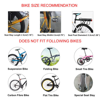 ROCKBROS Bike Cargo Rack Most 165lbs Capacity