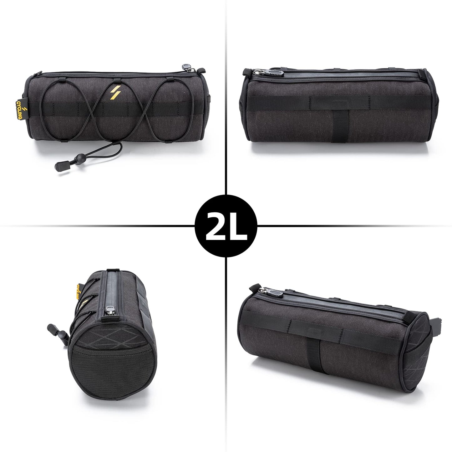 ROCKBROS Small Handlebar Bag Handy Front Bike Storage Pouch with Shoulder Strap Ideal