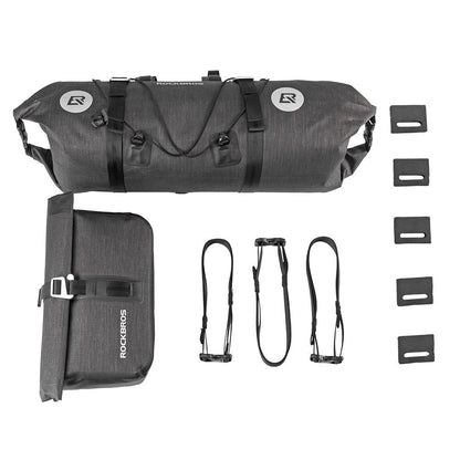 ROCKBROS 12L-20L Waterproof Bikepacking Handlebar Bags with 2 Dry Packs for Bikes
