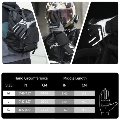 ROCKBROS Rechargeable Heated Gloves 4000mAh Touchscreen Windproof Thermal