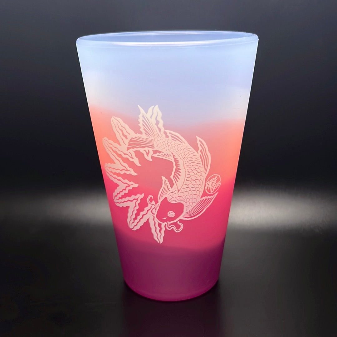 Silicone Pint Glass (16 Oz) - RAD Koi Stamped!