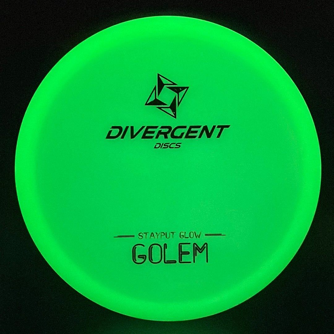 StayPut Glow Golem - First Glow Rubber Disc