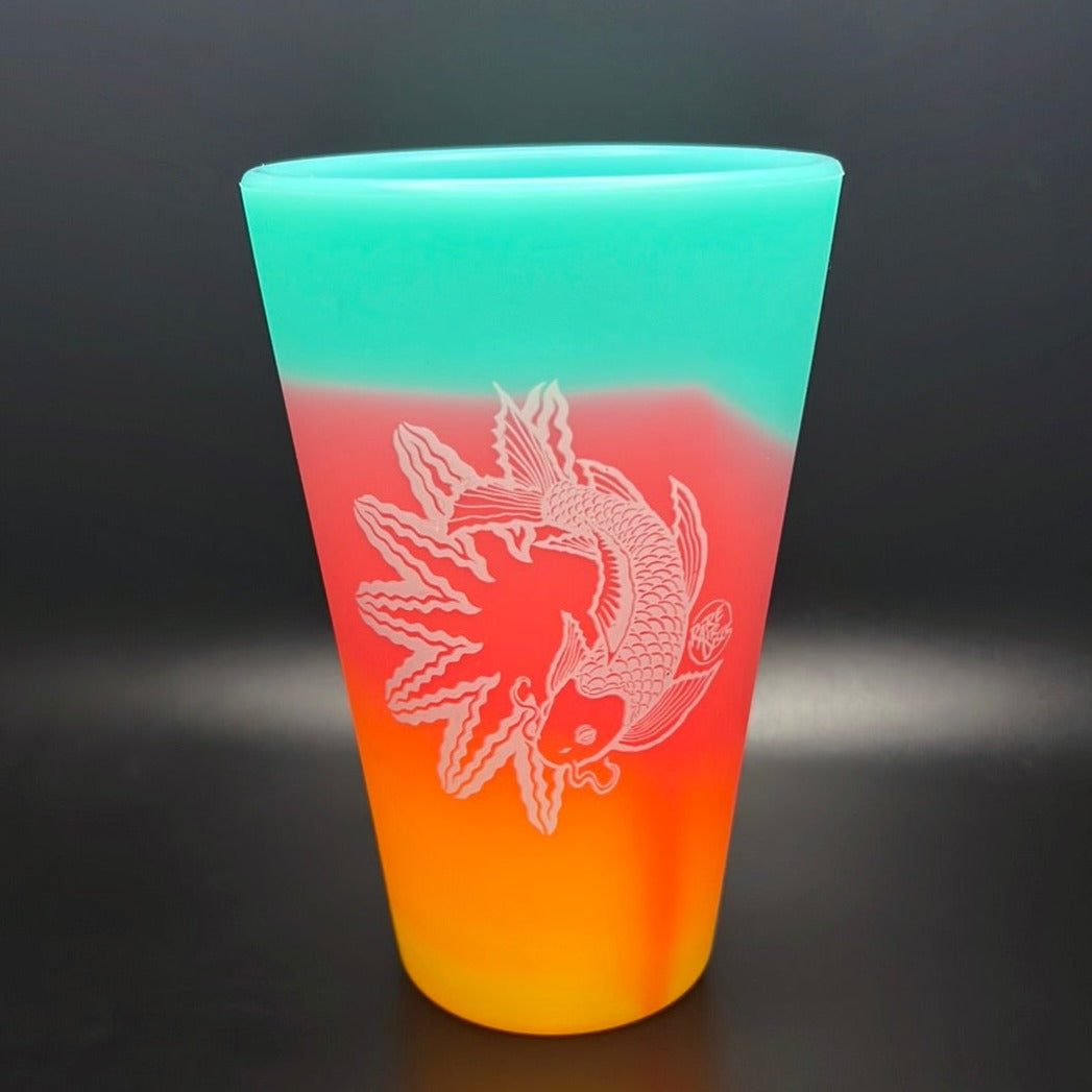 Silicone Pint Glass (16 Oz) - RAD Koi Stamped!