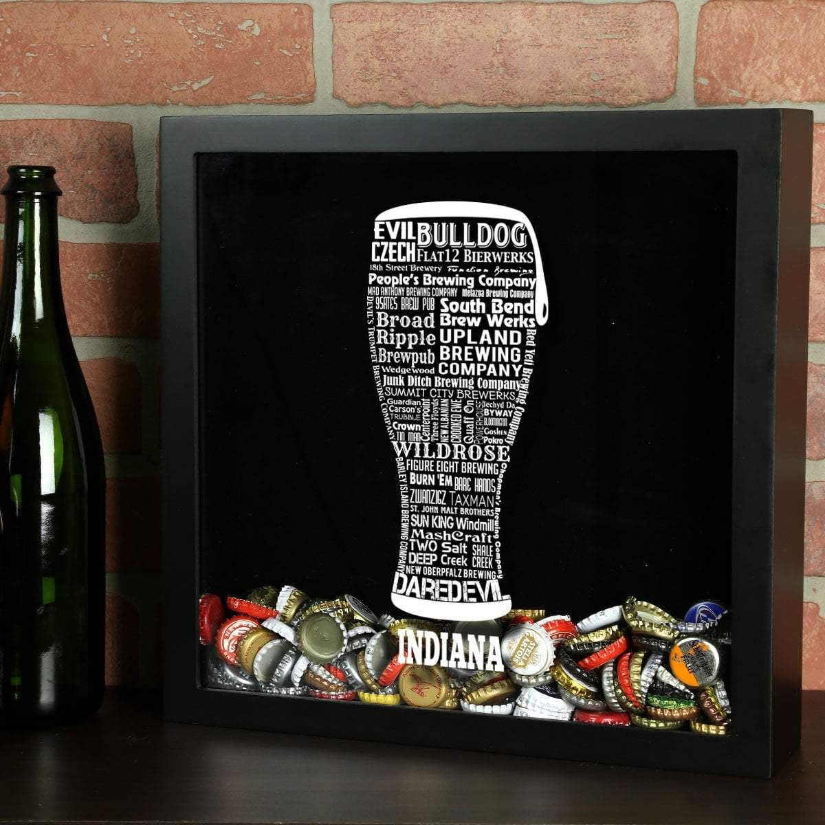 Indiana Beer Typography Shadow Box