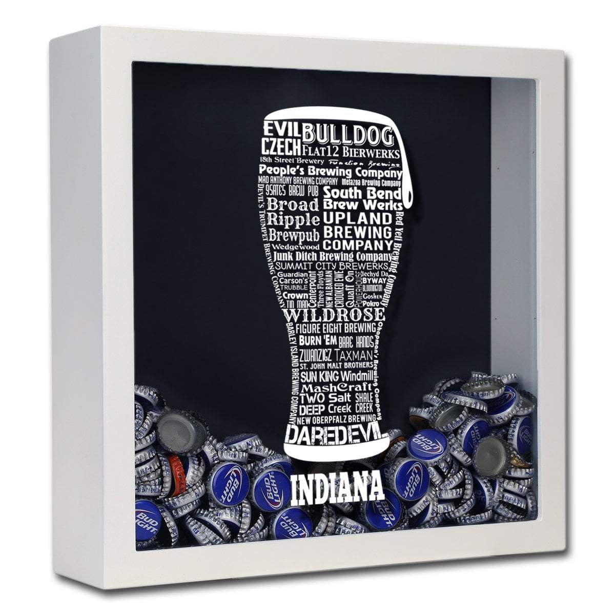 Indiana Beer Typography Shadow Box