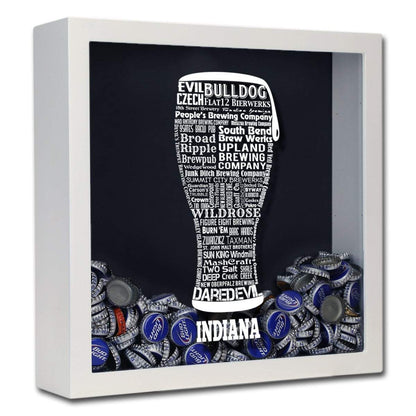Indiana Beer Typography Shadow Box