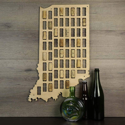 Indiana Wine Cork Map