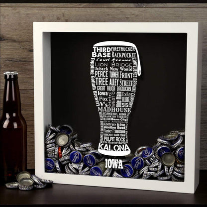 Iowa Beer Typography Shadow Box