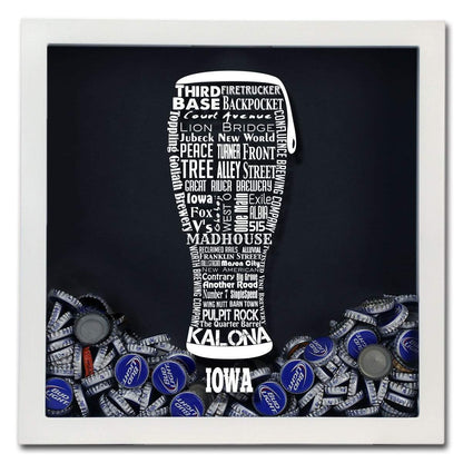 Iowa Beer Typography Shadow Box