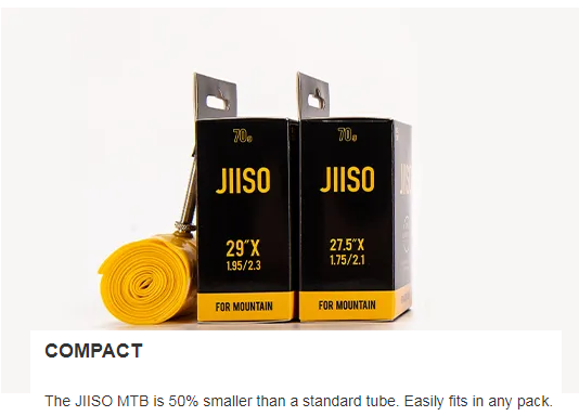 JIISO TPU Bike Inner Tube For Mountain Bike 27.5" and 29" FV45mm Presta Value MTB Tire Tubes