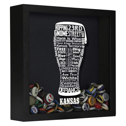 Kansas Beer Typography Shadow Box
