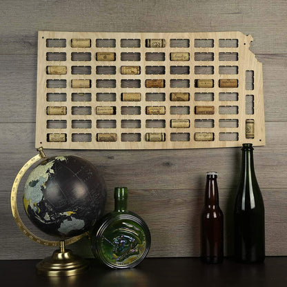 Kansas Wine Cork Map