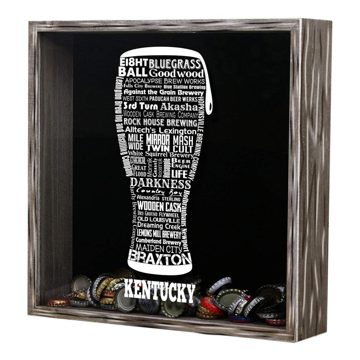 Kentucky Beer Typography Shadow Box