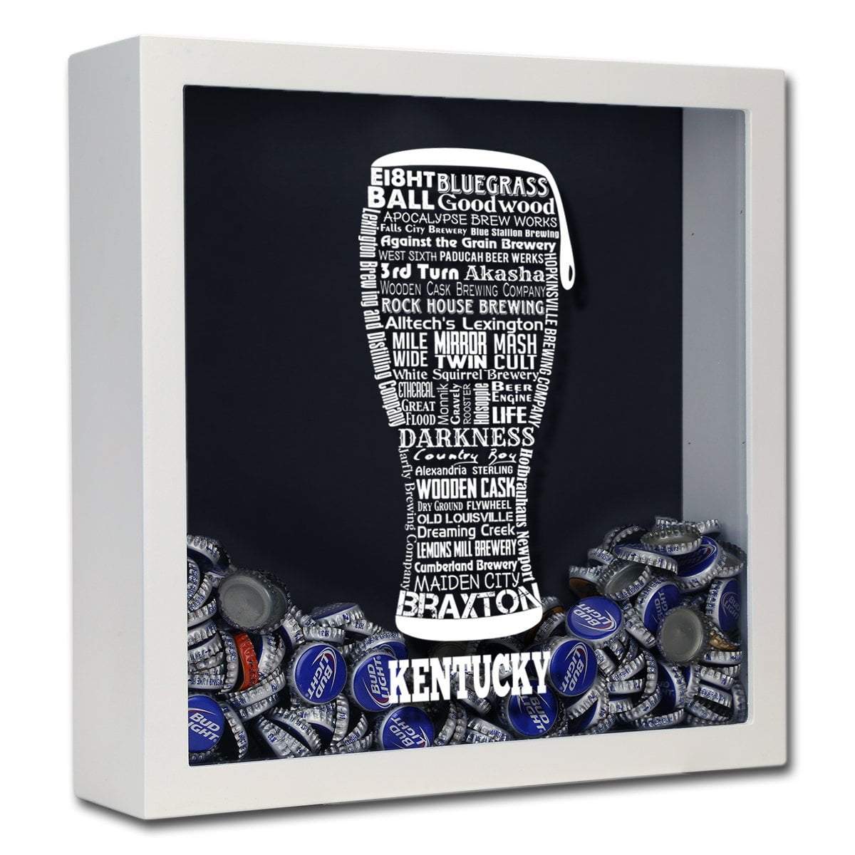 Kentucky Beer Typography Shadow Box