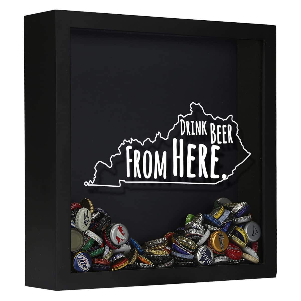 Kentucky Drink Beer From Here Beer Cap Shadow Box