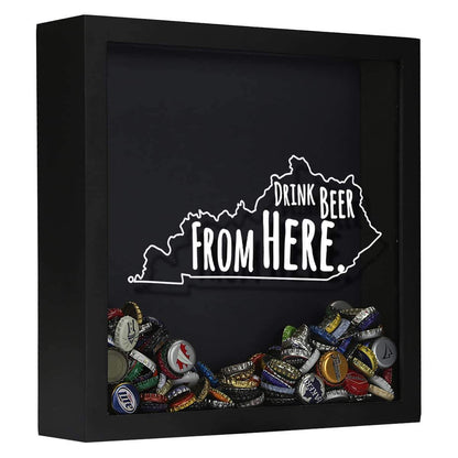 Kentucky Drink Beer From Here Beer Cap Shadow Box