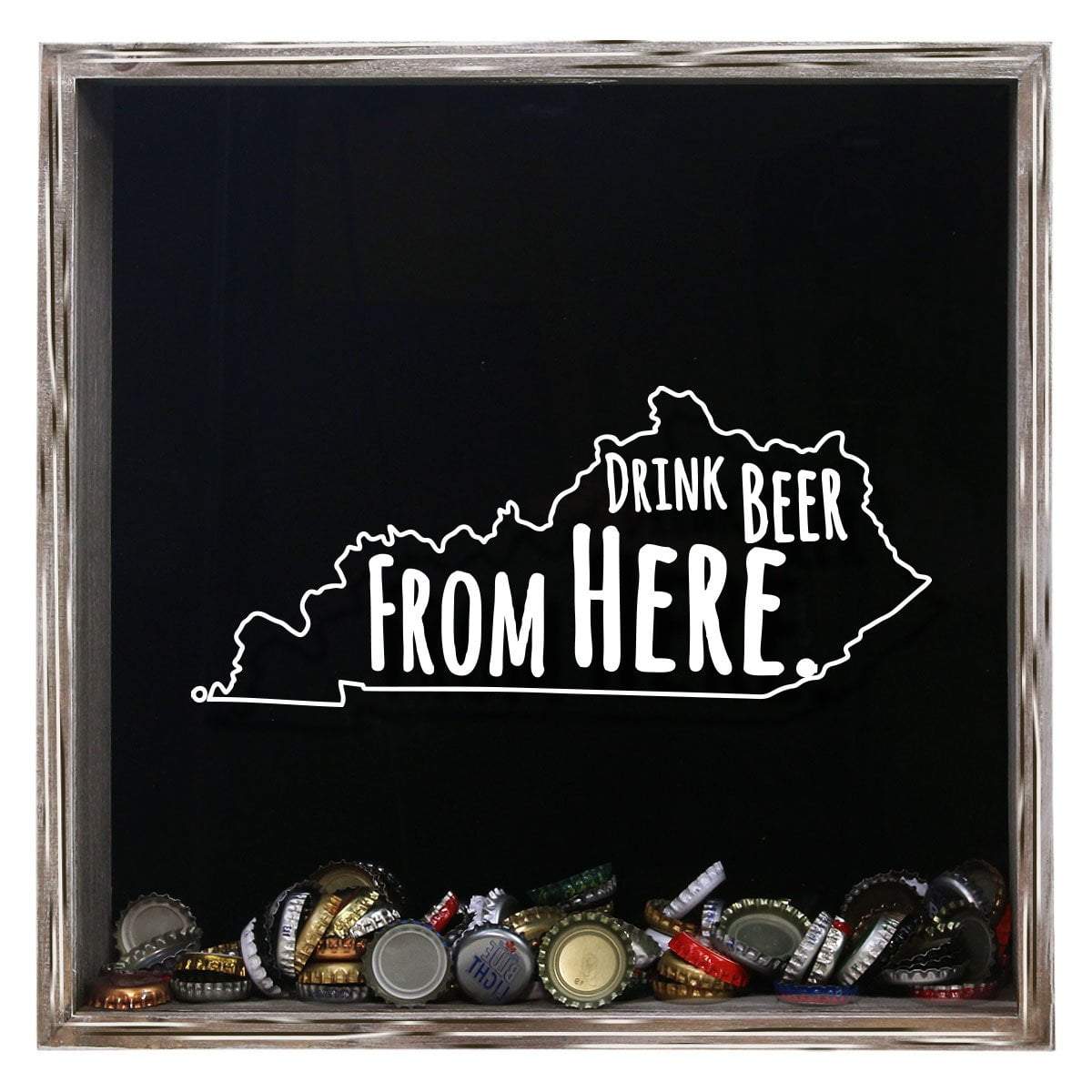 Kentucky Drink Beer From Here Beer Cap Shadow Box