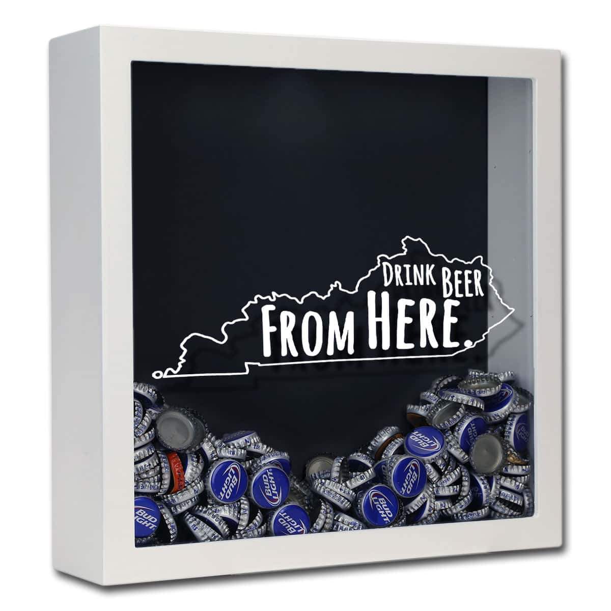 Kentucky Drink Beer From Here Beer Cap Shadow Box