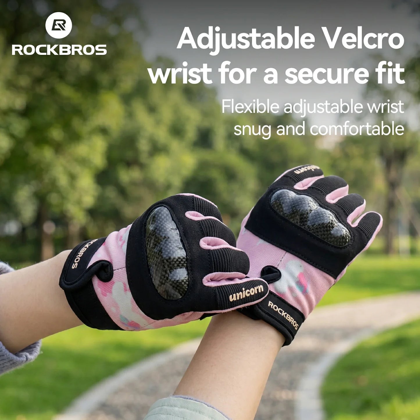 Kids Full Finger Gloves with Hard Shell Protection