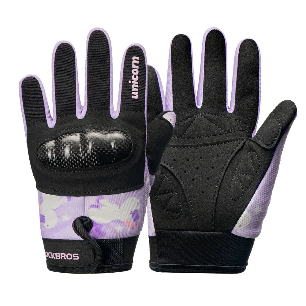 Kids Full Finger Gloves with Hard Shell Protection
