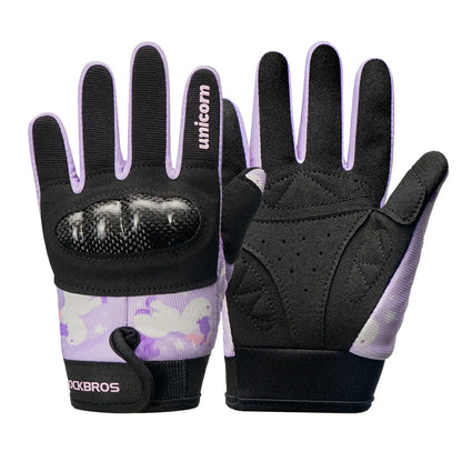 Kids Full Finger Gloves with Hard Shell Protection