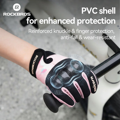 Kids Full Finger Gloves with Hard Shell Protection