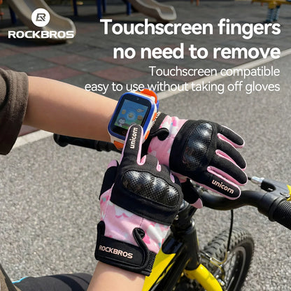 Kids Full Finger Gloves with Hard Shell Protection