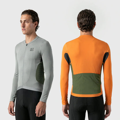 Men¡¯s Long Sleeve Cycling Jersey Lightweight with Breathable Mesh Panels