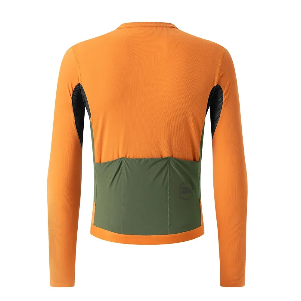 Men¡¯s Long Sleeve Cycling Jersey Lightweight with Breathable Mesh Panels