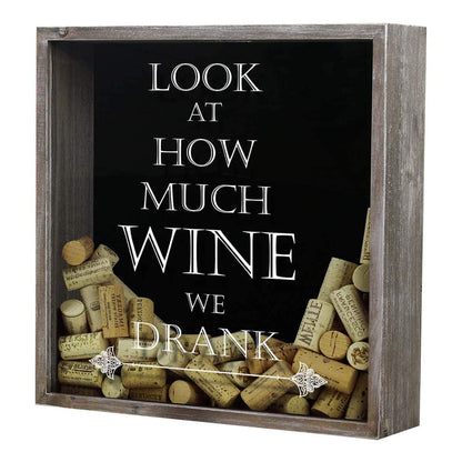 Look at How Much Wine We Drank Wine Cork Shadow Box