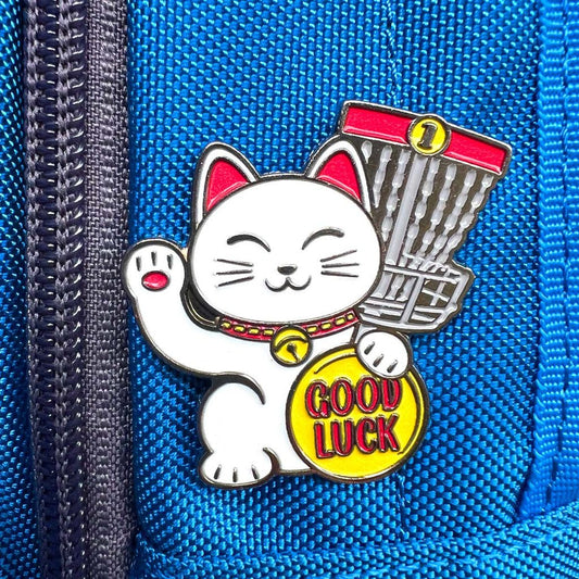 Lucky Cat Pin - Metal Butterfly