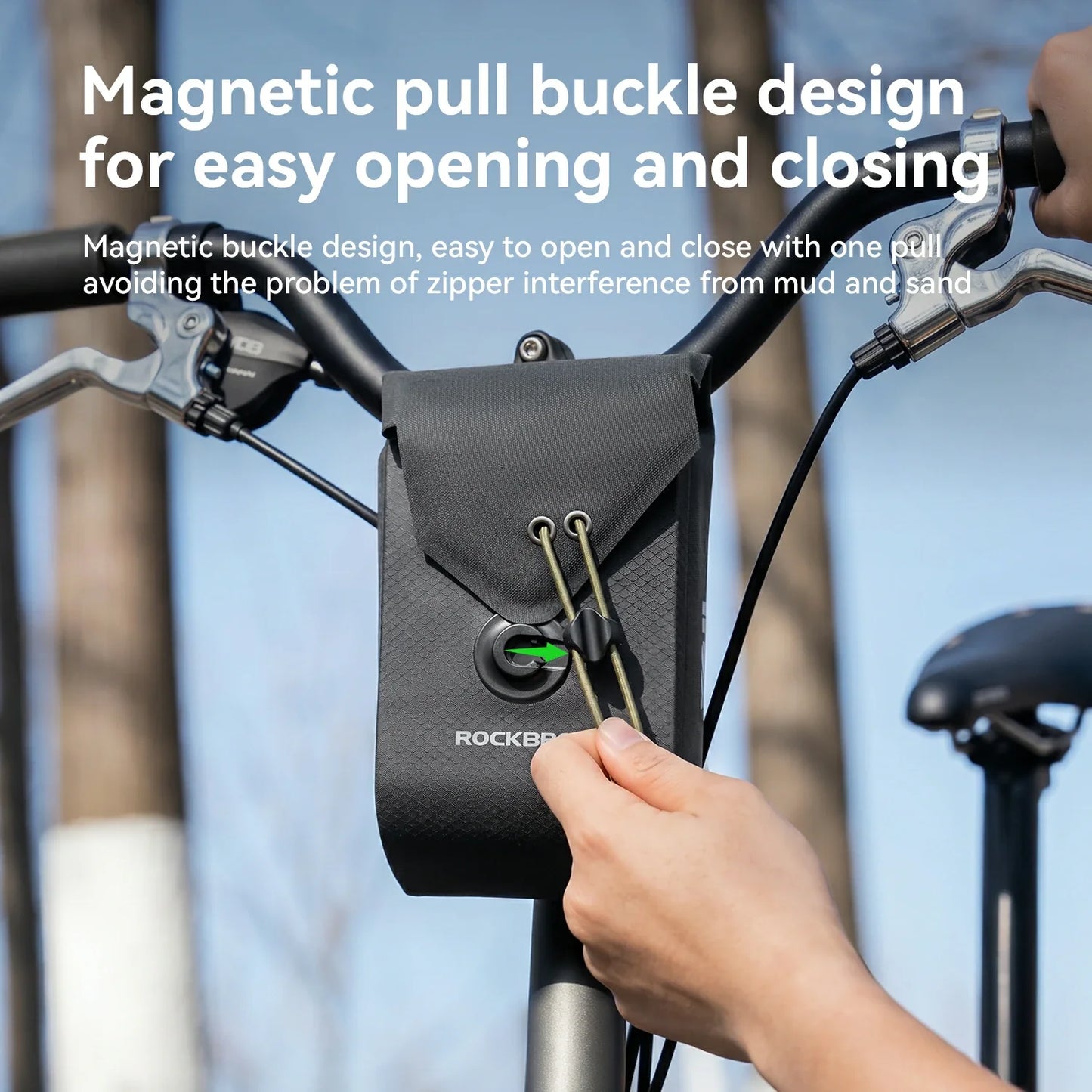 Magnetic Bike Snack Bag 1.1L Waterproof Handlebar Bag