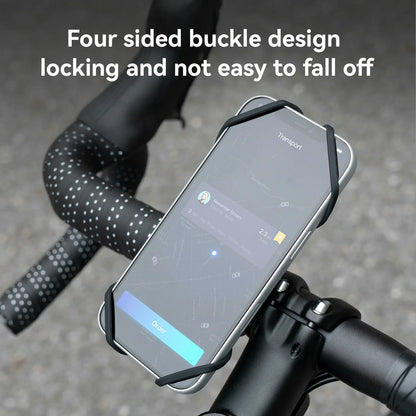 Magnetic Bike Phone Mount 360° Silicone Holder Quick-Release