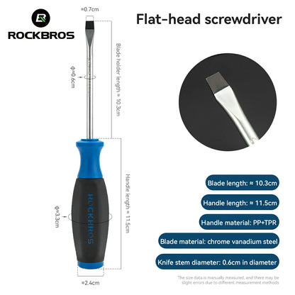 Bike Repair Screwdriver Set with Optional Extended Spoke Wrench