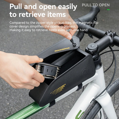 Magnetic Top Tube Bag 0.8L Water-Resistant Bike Frame Bag